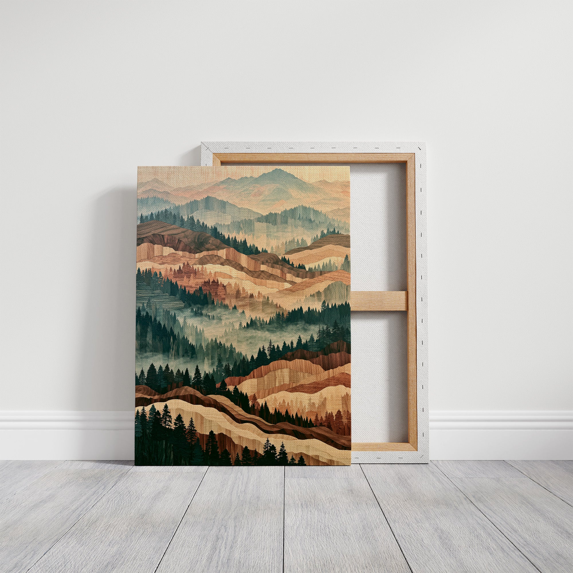 Misted Valley in Marquetry