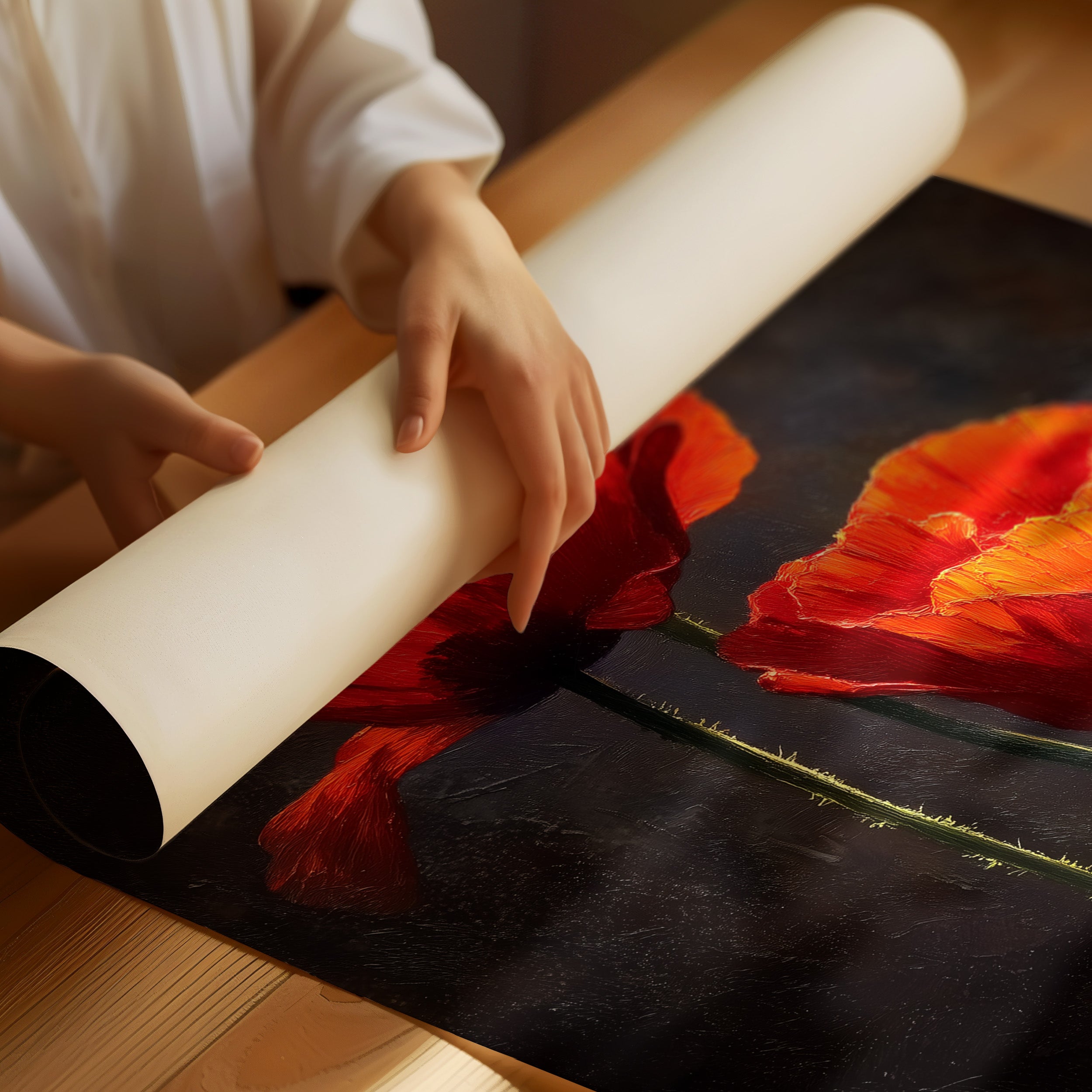 Scarlet Petals Against Darkness