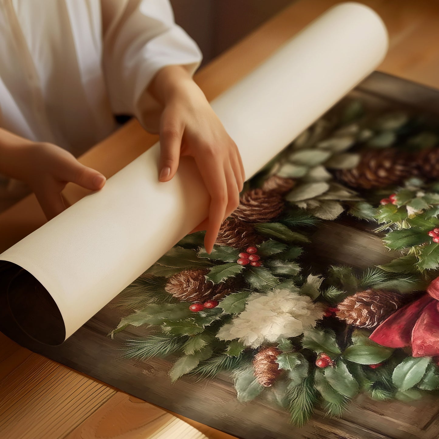 December Stories On Rustic Wood