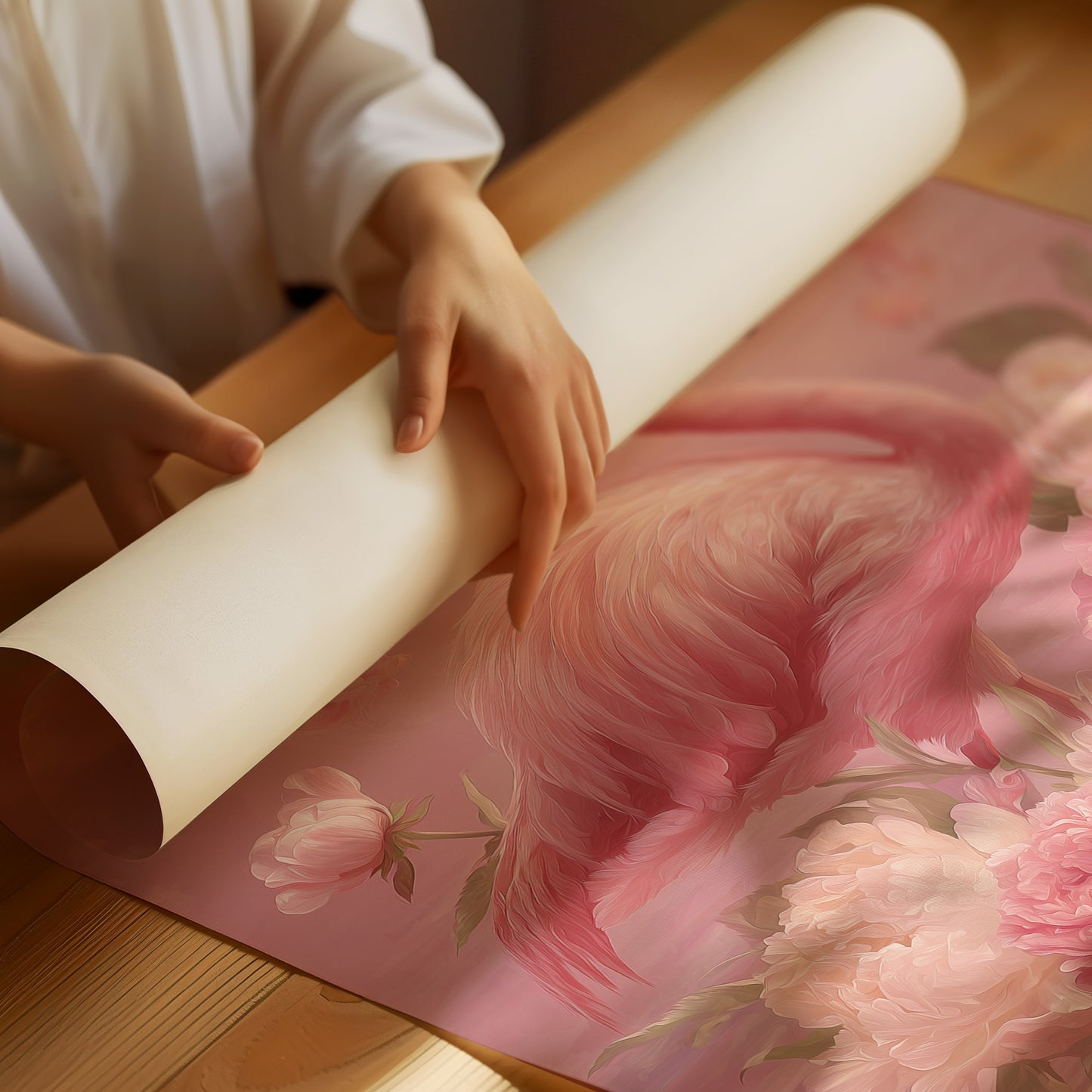 Flamingo in a Sea of Pink