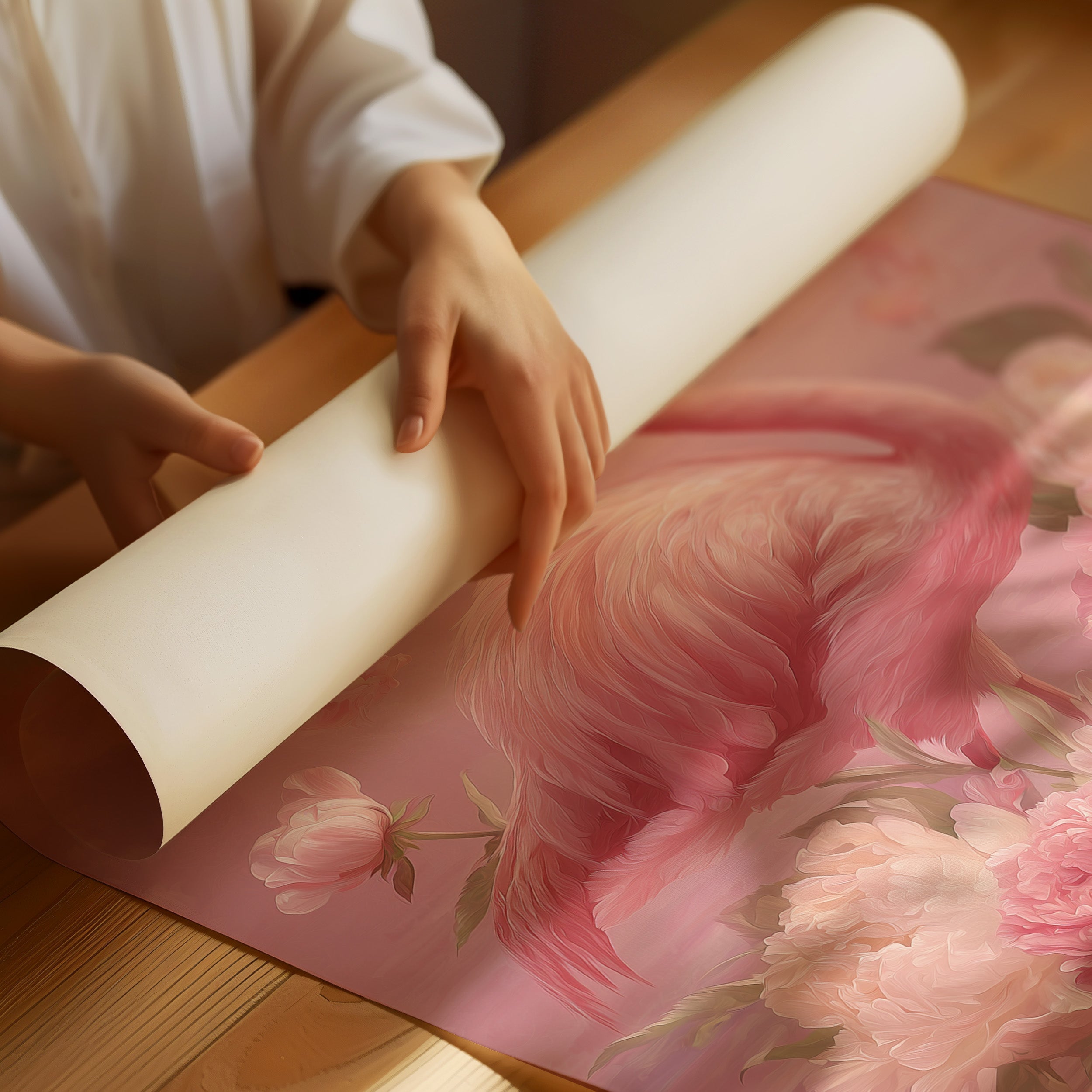Flamingo in a Sea of Pink
