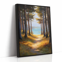 Forest Path Meets Azure Waters