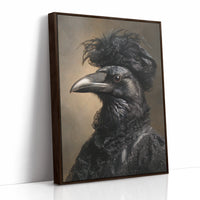 Elegantly Dressed Raven in Lace