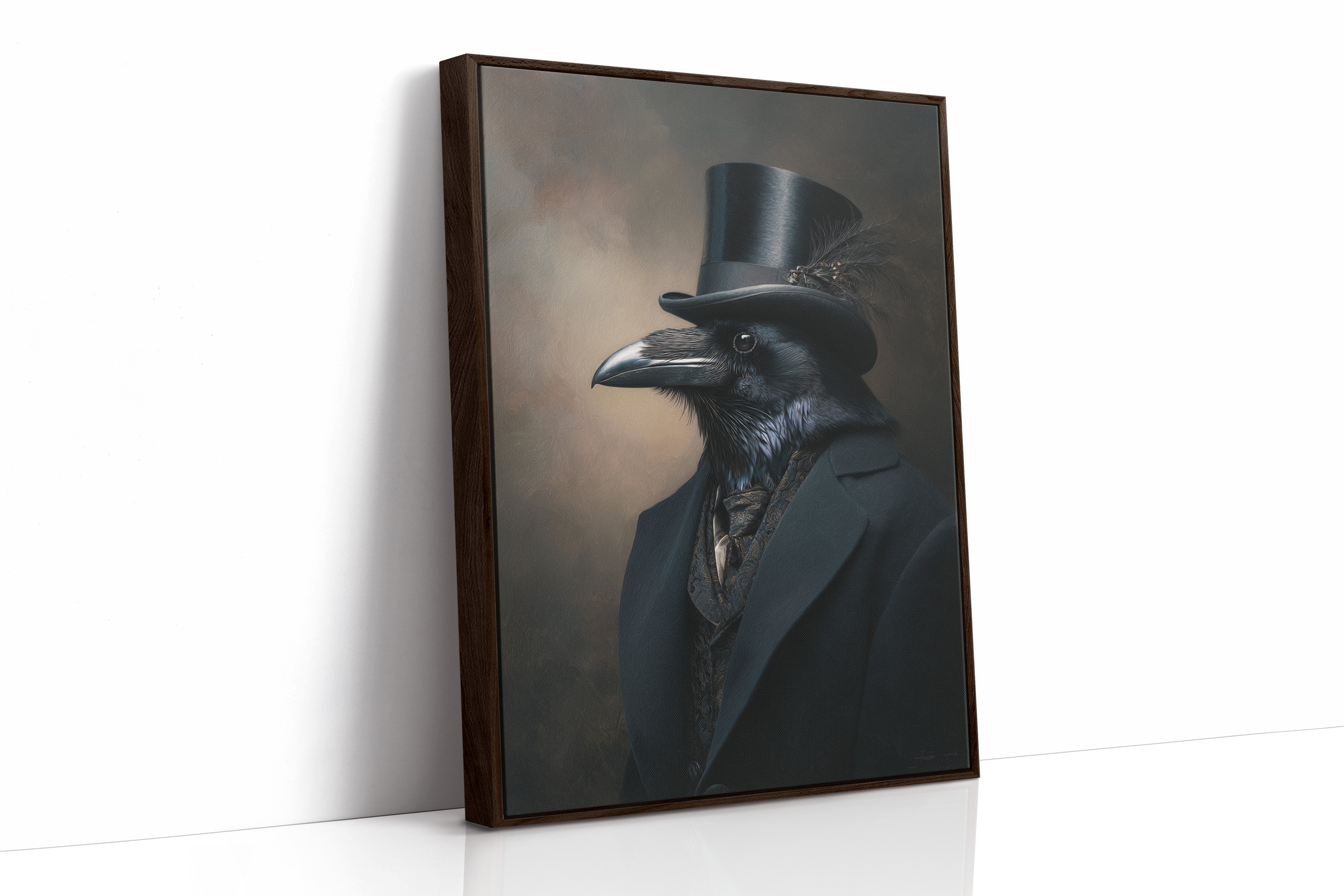 Dapper Raven in Formal Attire