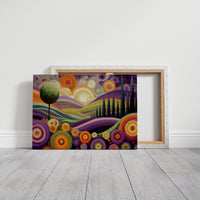 Tuscan Hills Dance In Violet Light