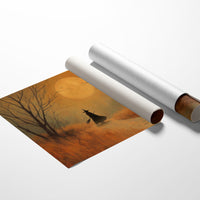 Autumn Path Under Harvest Moon