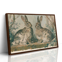 Two Rabbits, One Log