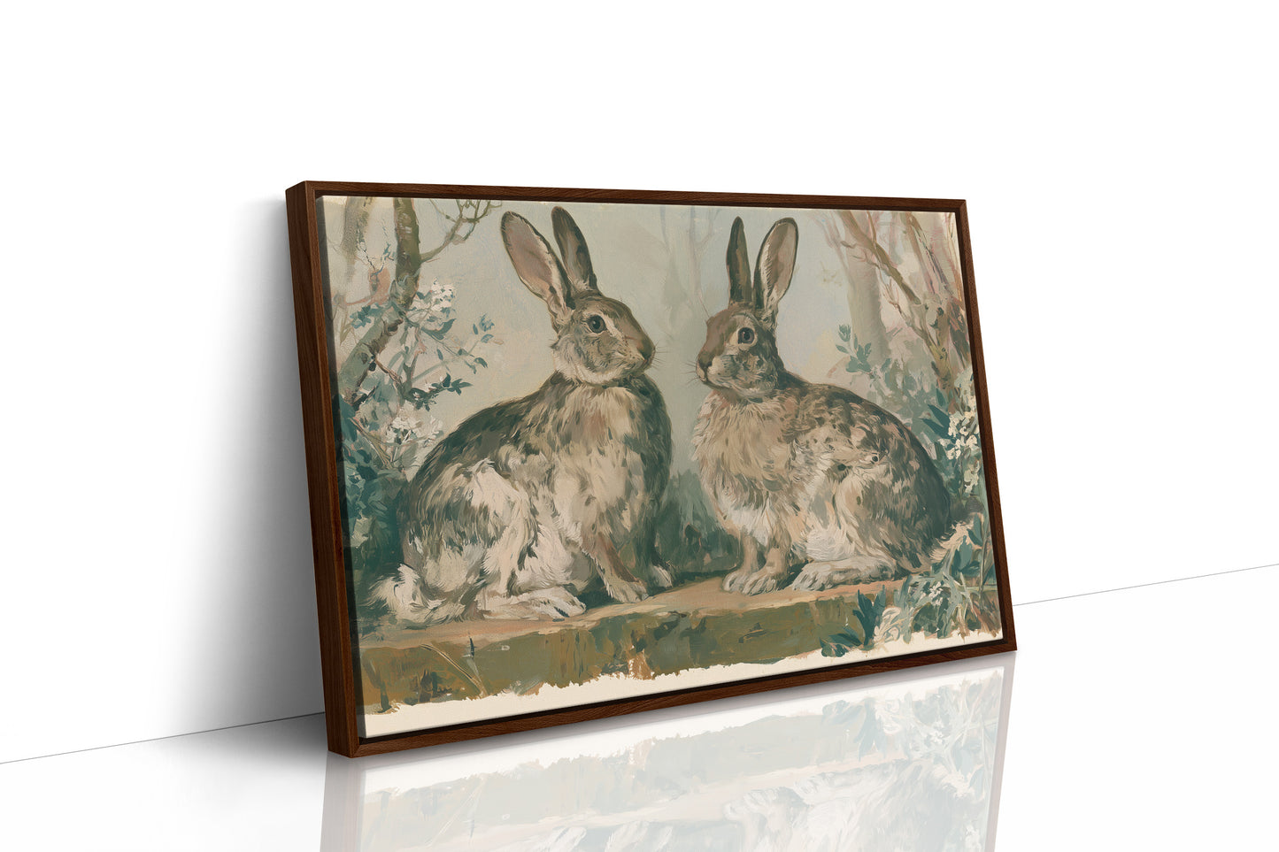 Two Rabbits, One Log