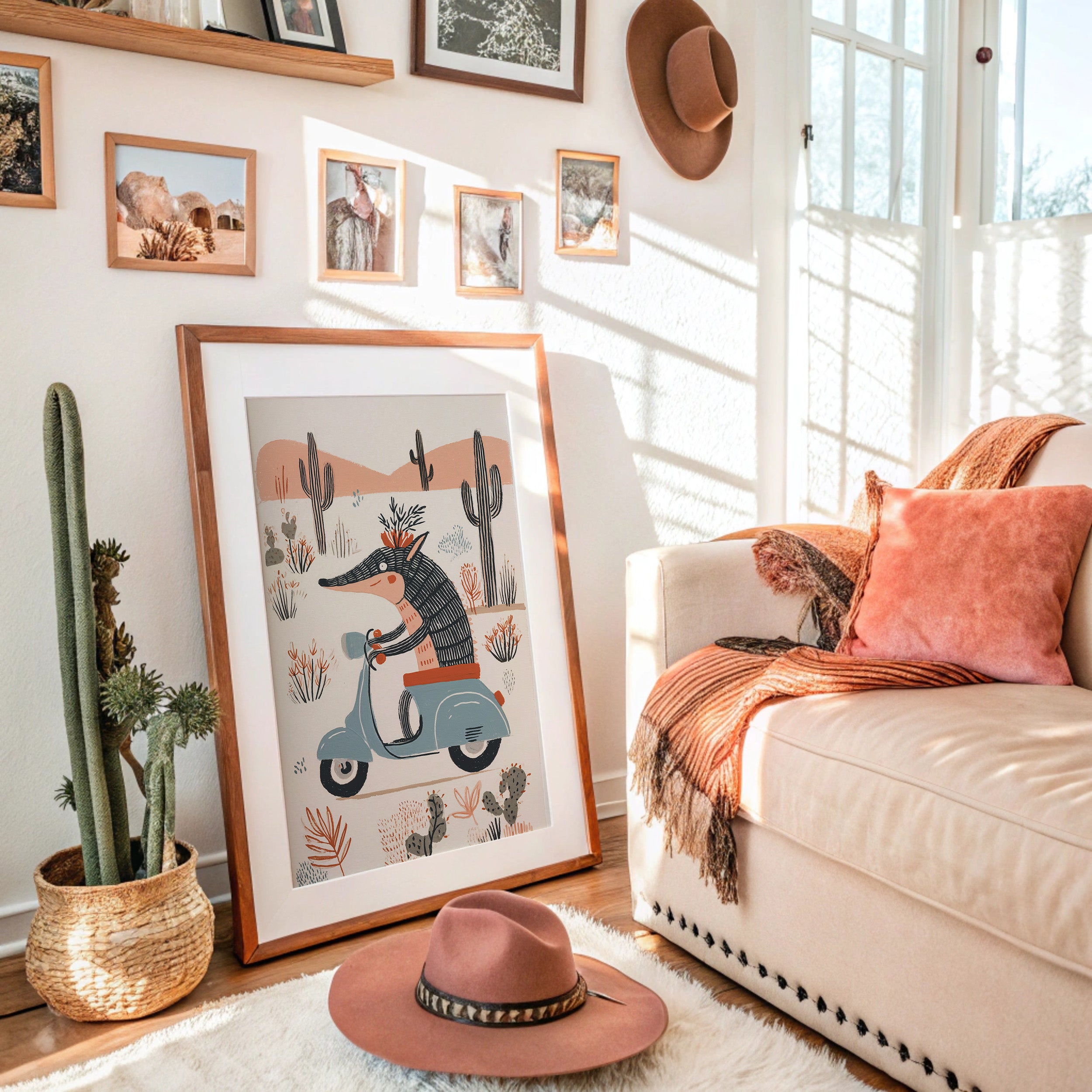 Desert Wolf Rides Vintage Dreams