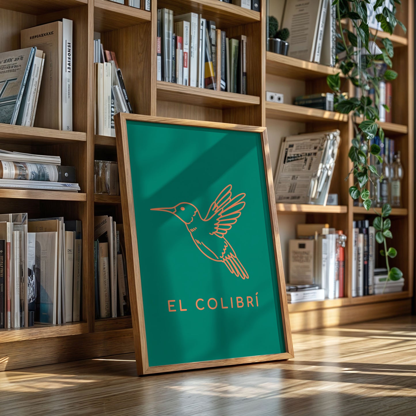 Coral Wings Dance Through Emerald Skies