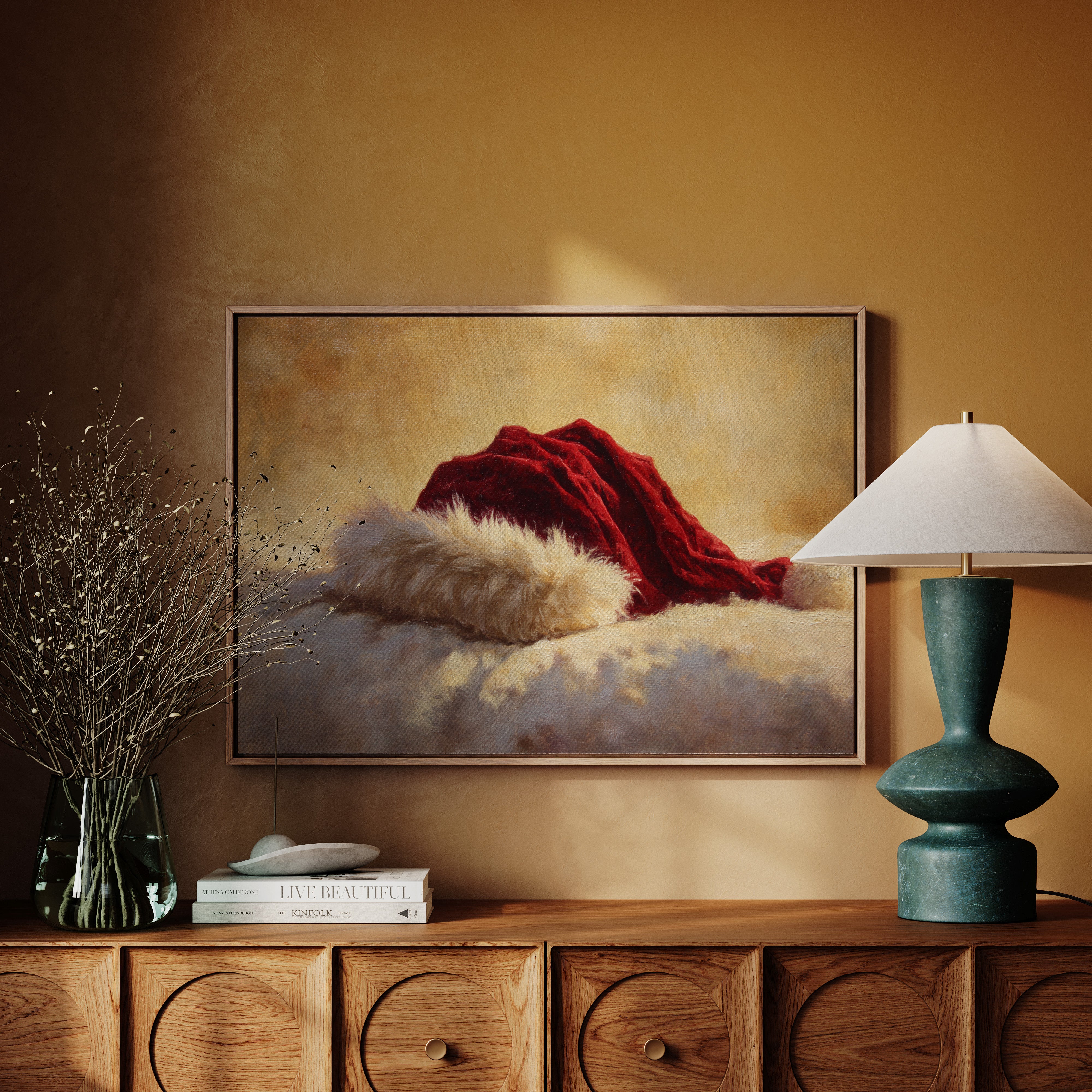 Crimson Velvet Meets Winter Light