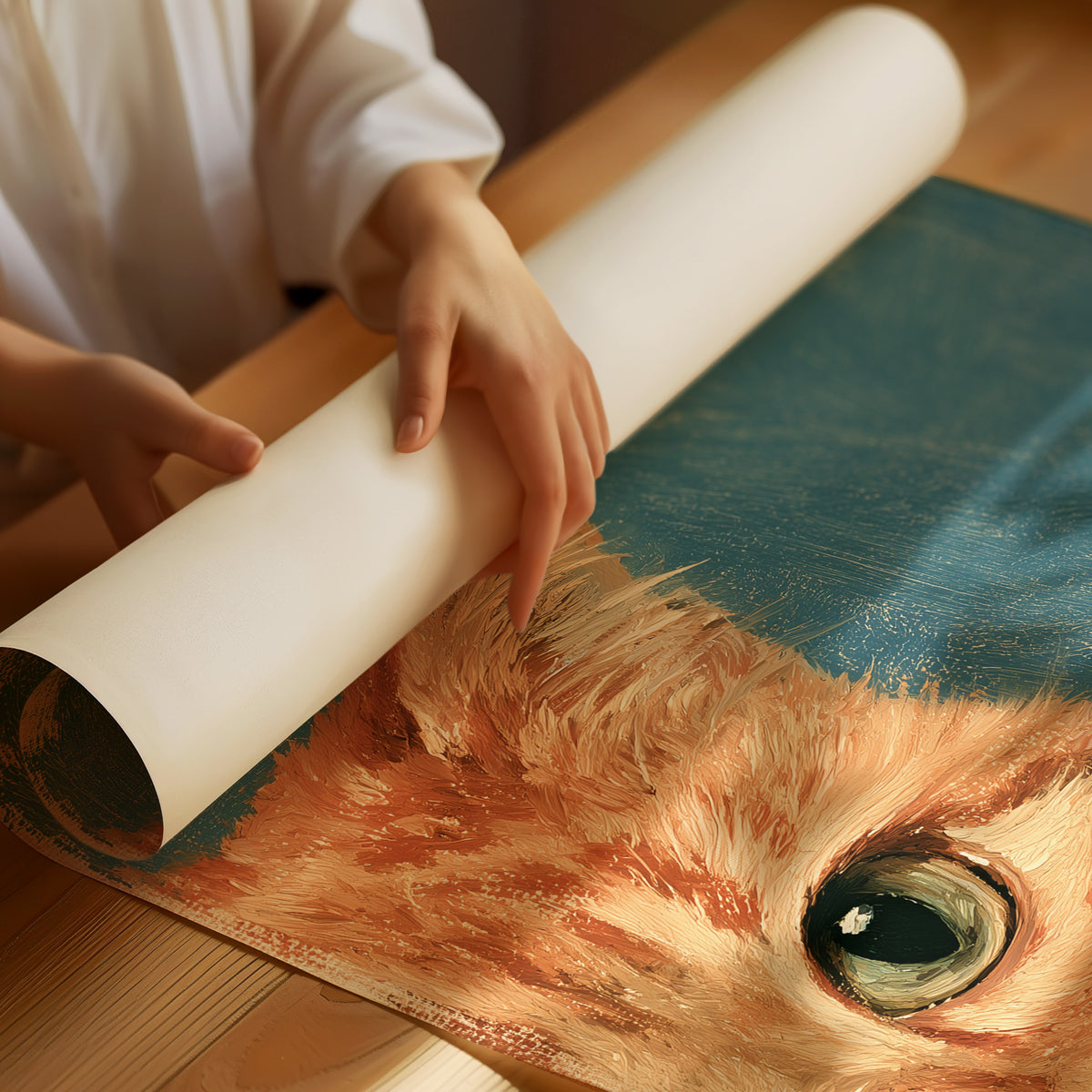 Ginger Cat Half Face Study