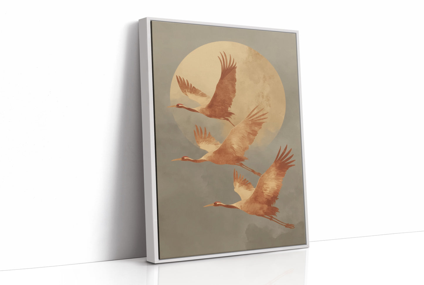 Cranes Dance In Golden Light