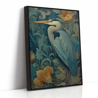 Heron Among Golden Poppies