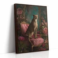 Regal Gaze Amidst Floral Splendor
