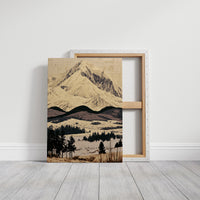 Snow Peak in Marquetry