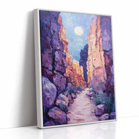 Moonrise Trail Through Painted Canyons