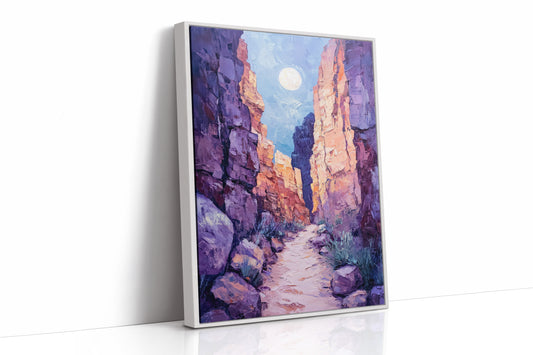 Moonrise Trail Through Painted Canyons