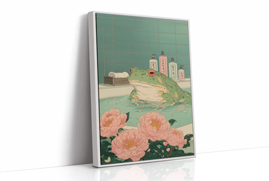 Frog Tales Among Peony Blooms