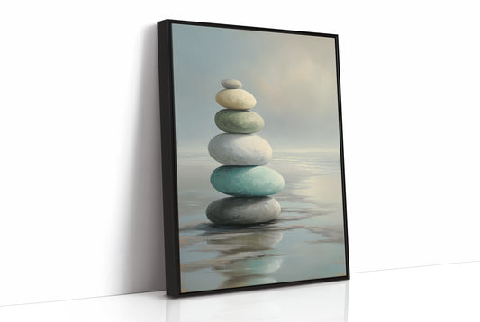 Stones Balance In Quiet Waters