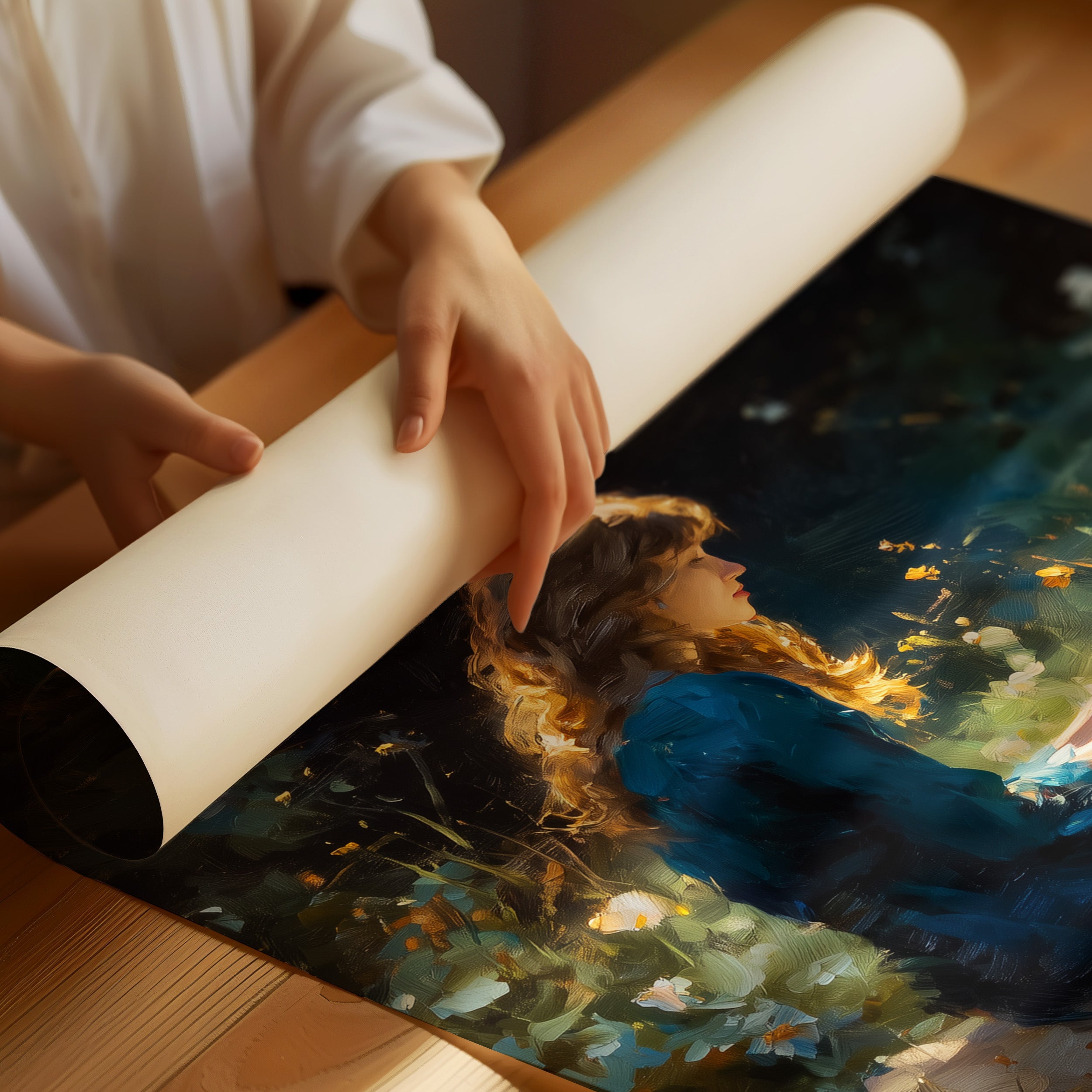 Golden Hour Between Book Pages