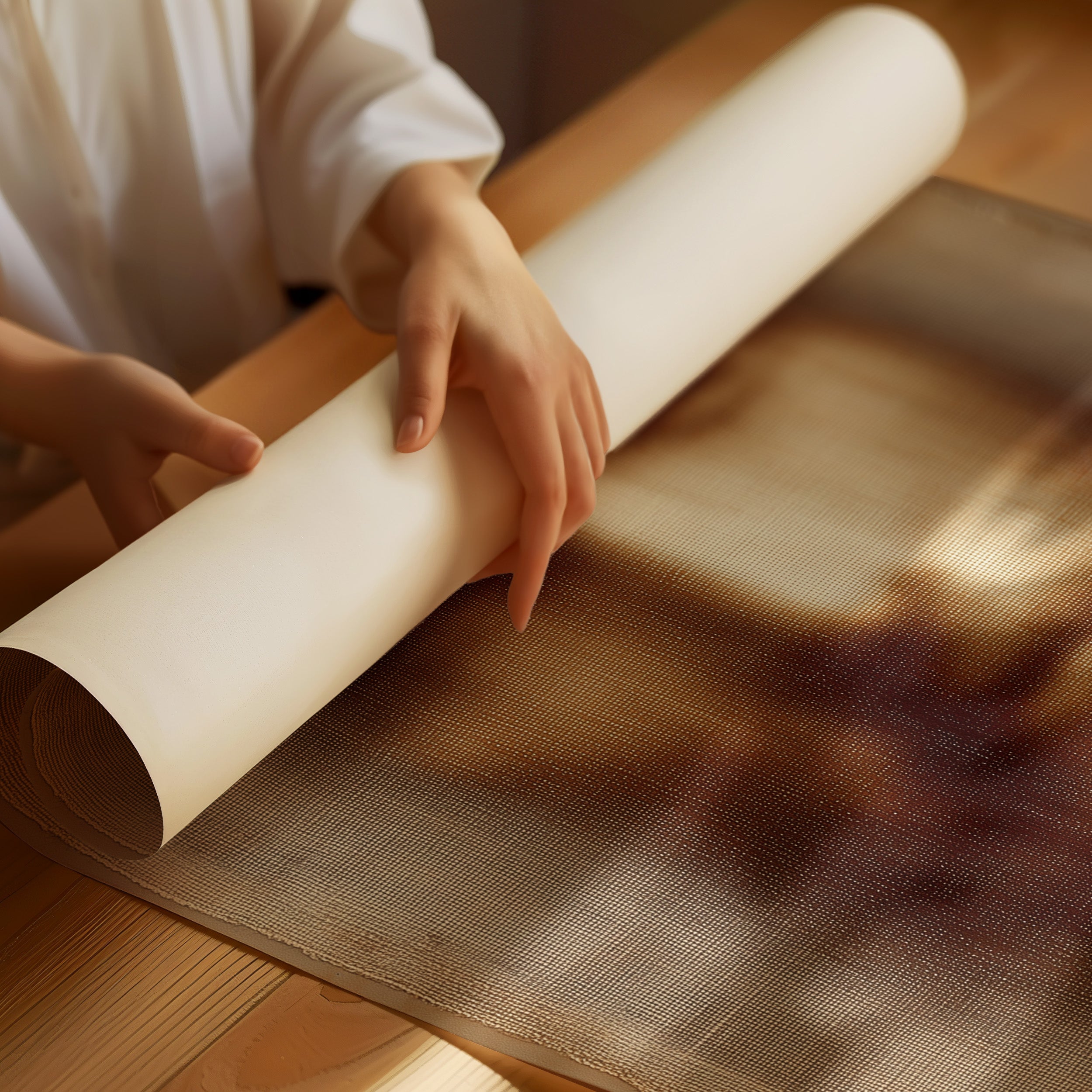 Faded Canvas On Rustic Wood