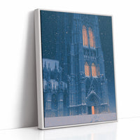 Snowfall at the Cathedral Doors