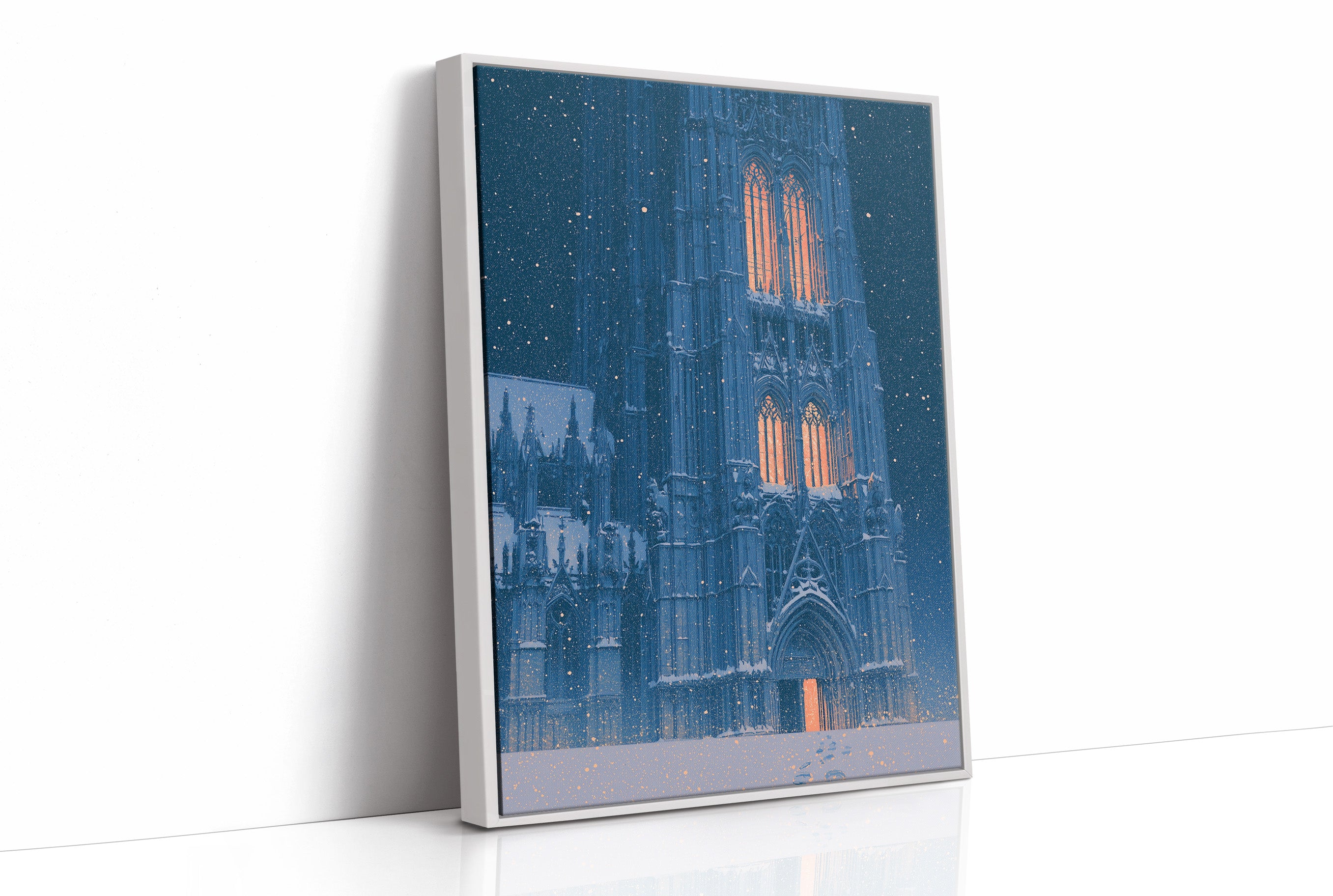 Snowfall at the Cathedral Doors
