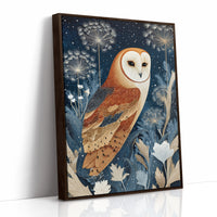 Barn Owl Amidst Ethereal Flora