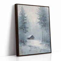 A Cabin Lost in Frosted Haze