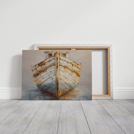 Weathered Hull Rests At Dawn