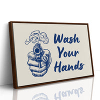 Wash Your Hands Vintage Bathroom Wall Art