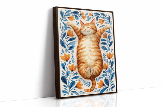 Sun-Kissed Paws and Floral Embrace