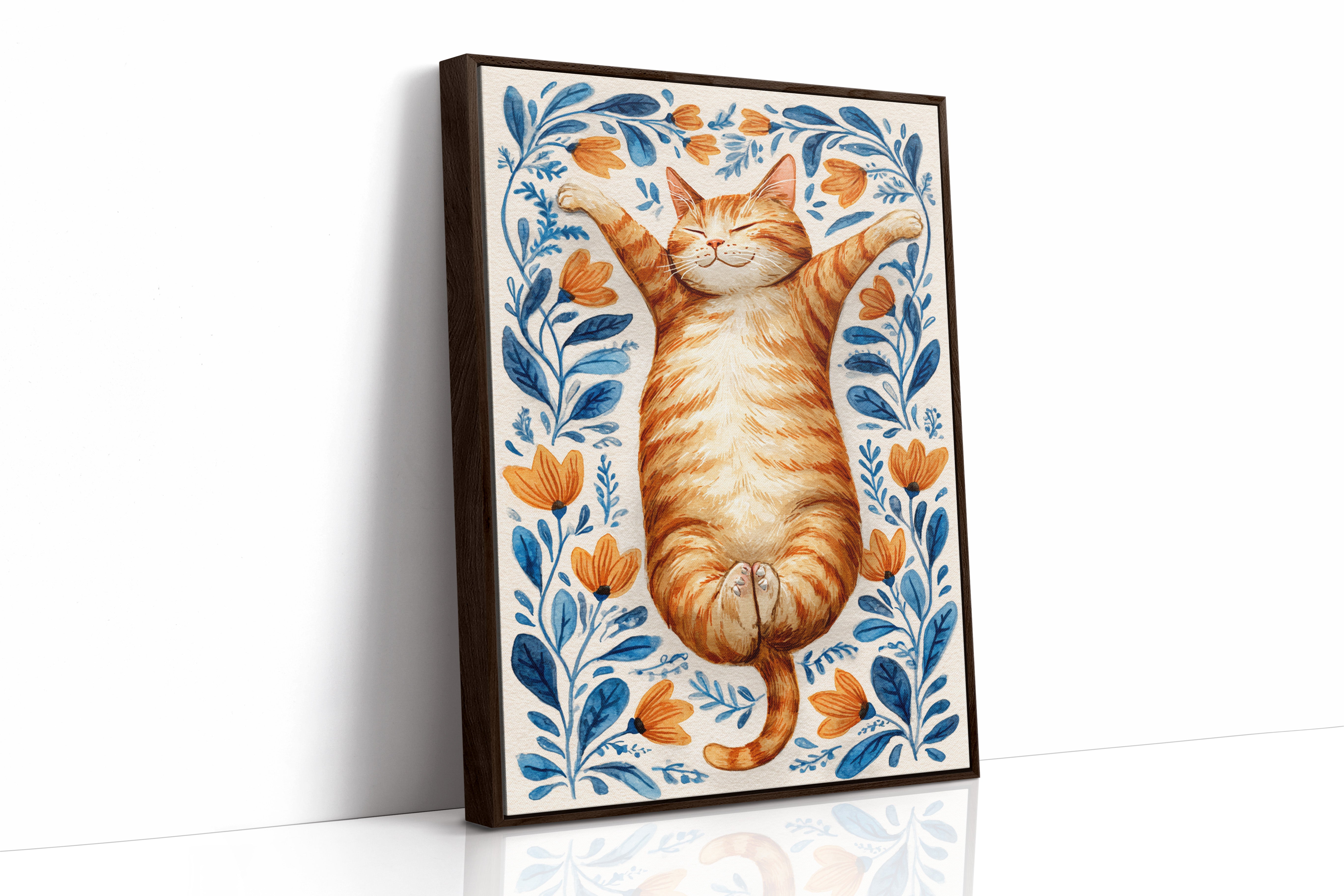 Sun-Kissed Paws and Floral Embrace