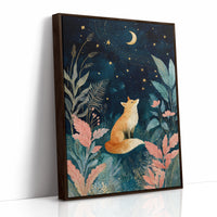Fox Under a Starry Night
