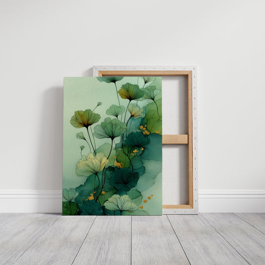 Jade Petals Dance In Watercolor