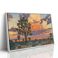 Joshua Trees At Blaze Hour