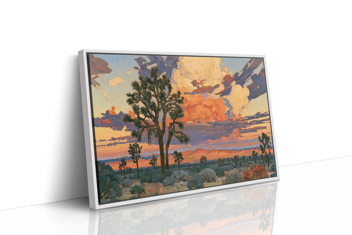 Joshua Trees At Blaze Hour