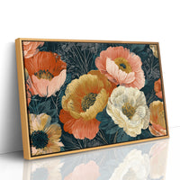 Anemones in Full Bloom, Dark Botanical
