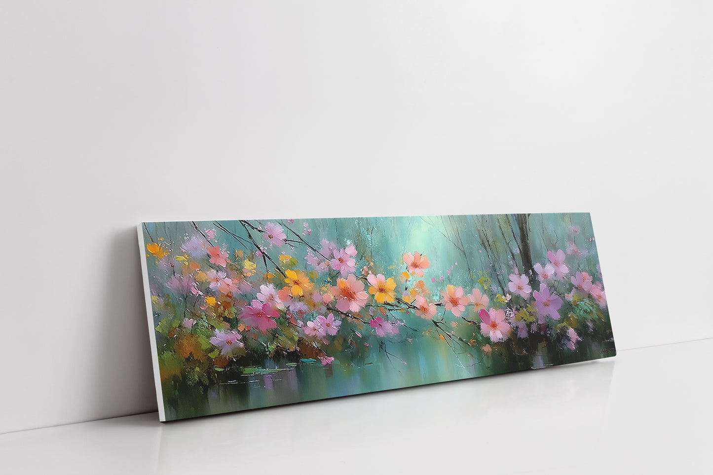 Blossoms Drifting Over Quiet Water