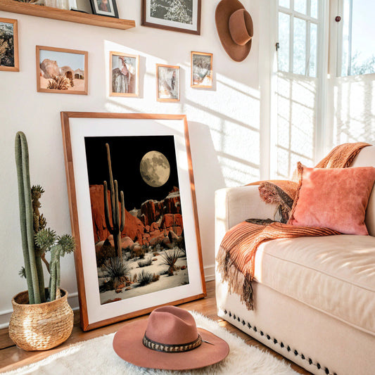 Saguaros Stand Watch Under Luna's Glow