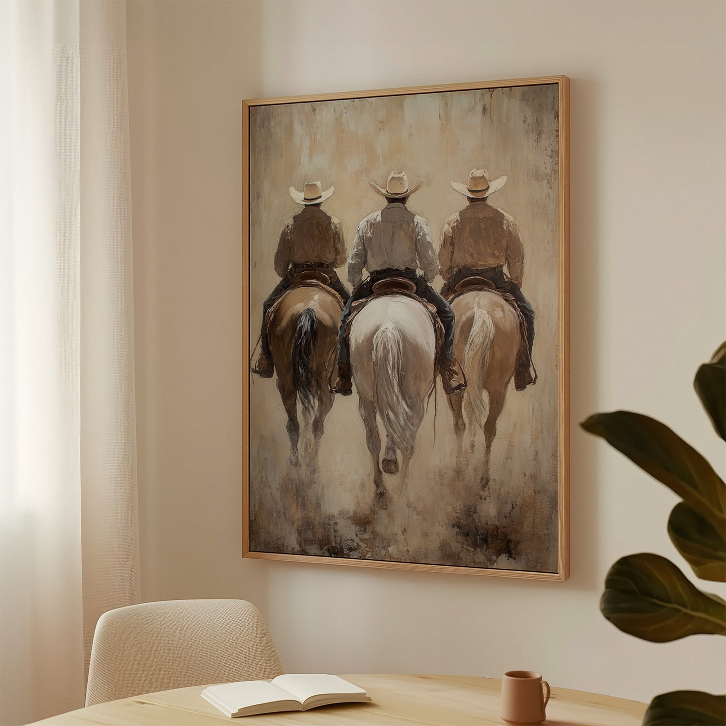 Three Cowboys on Horseback – Western Ranch Wall Art