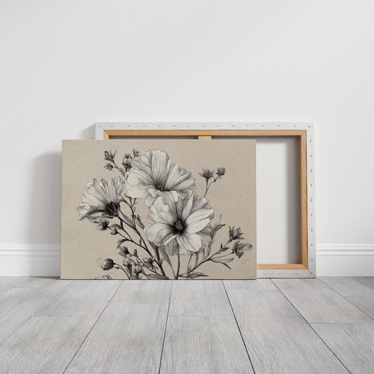 Cosmos Blooms In Graphite Grace