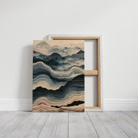 Waves of Wood in Blue and Blush