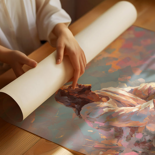 Sunlit Prayer On Hillside Canvas