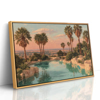 Desert Oasis at Sunset