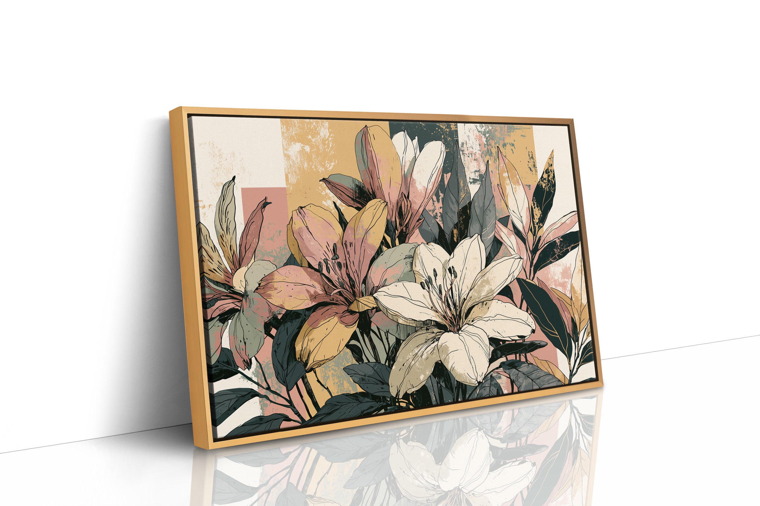 Lily Study, Color Block Botanical