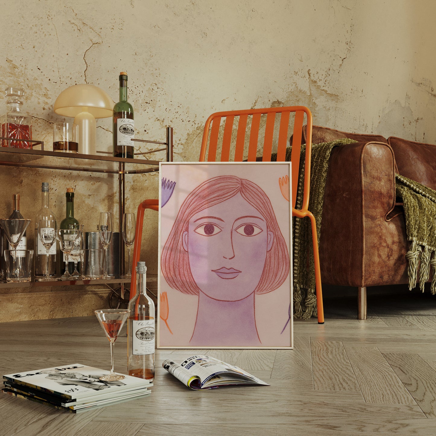 Desert Meets Modern Portrait Pink