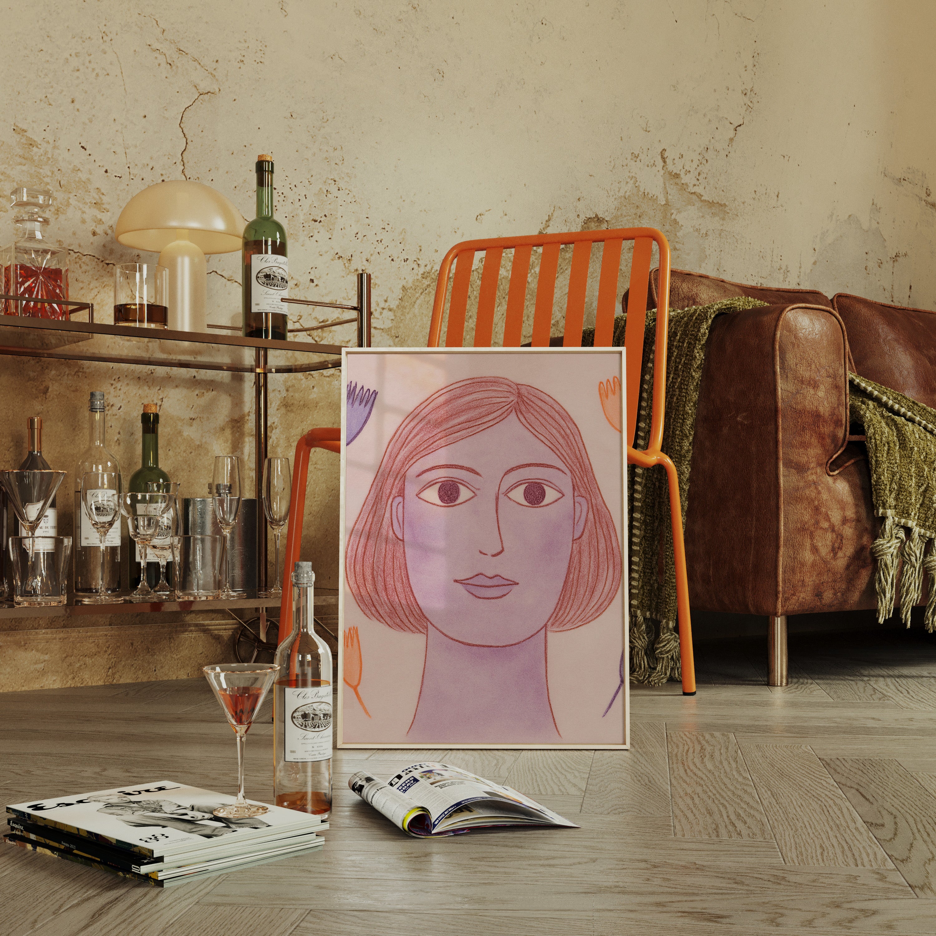 Desert Meets Modern Portrait Pink