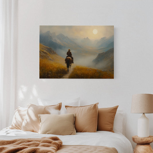 Cowboy at Sunrise in the High Country